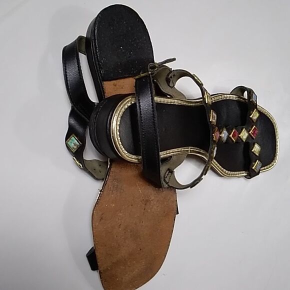 VINTAGE SOFWEAR SHOES HOUSTON TEXAS LEATHER RHINESTONE SHOES - Picture 7 of 9